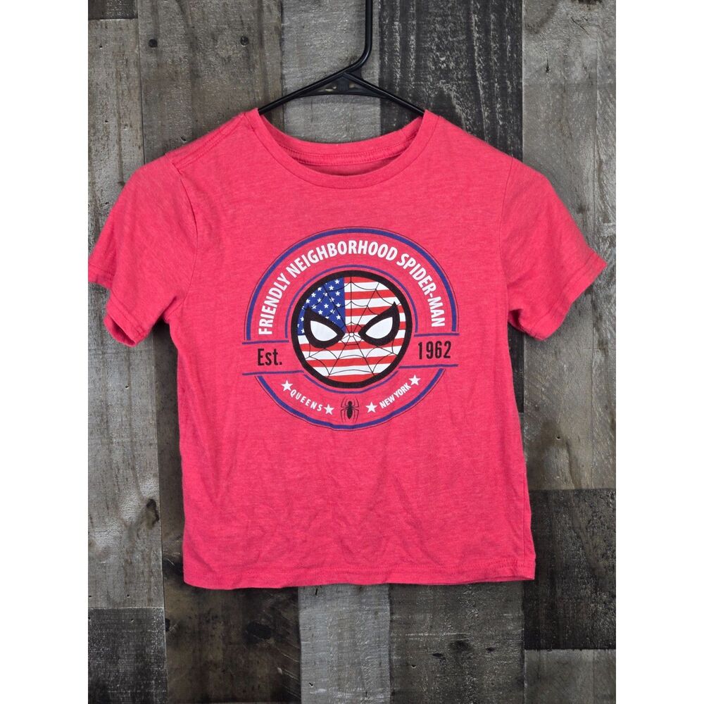 Marvel Spiderman Friendly Neighborhood Spiderman Queens NY Kids Tee Size Small